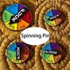 Funny Enamel Spinning Pin Art Badges Brooch For Women/Men, Cute Hard Enamel Pins For Jackets Backpack