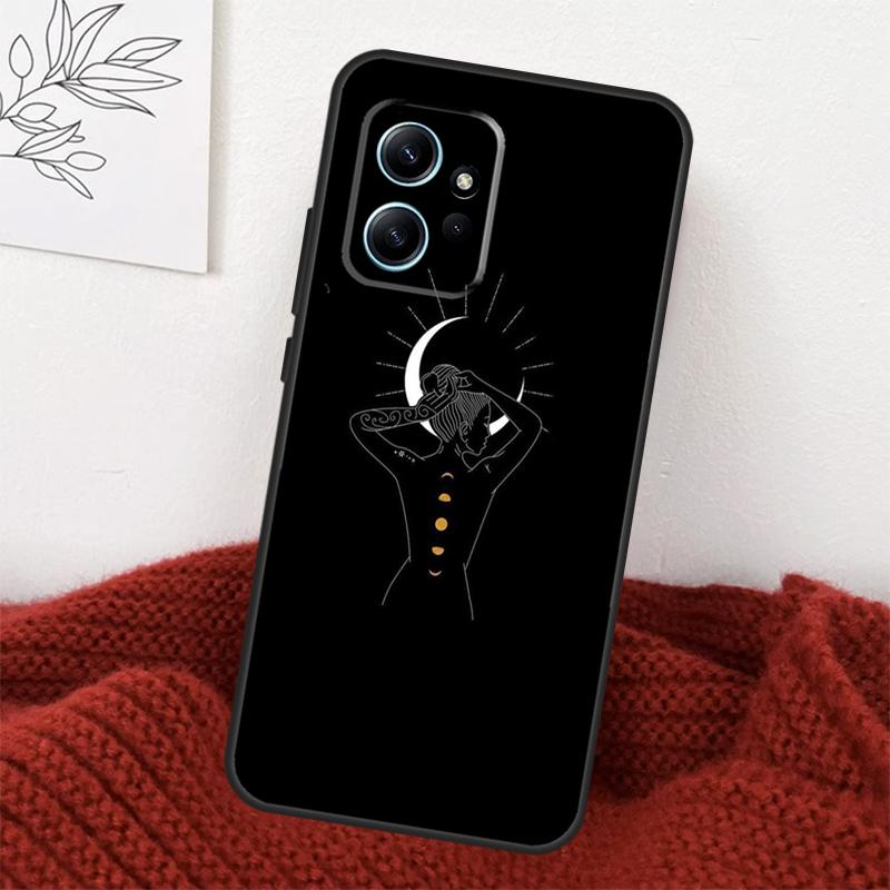 

Crescent Moon Tarot Stars Sun Case For Xiaomi Redmi Note 13 Pro 9 10 11 12 14 Pro 11S 12S Cover For Redmi 14C 10C 12C 13C Redmi Note 14 Pro 5G