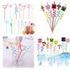Creative Cartoon Reusable Straws Vibrant Eco-Friendly Design for Holiday Parties Daily Juice Beverages High Quality Supplies