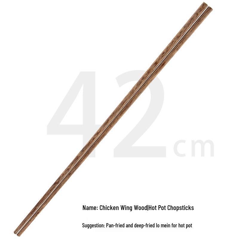 Unlackierte Wenge-Essstäbchen zum Servieren, 32 cm – Essstäbchen zum Schöpfen für Hot Pot & Nudeln