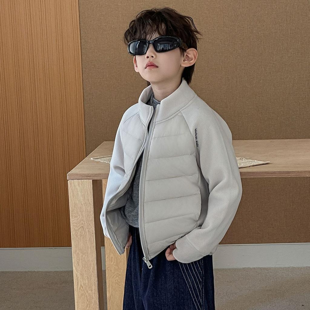 Autumn and Winter Fashionable Children's Patchwork Jackets and Lightweight Tops for Boys