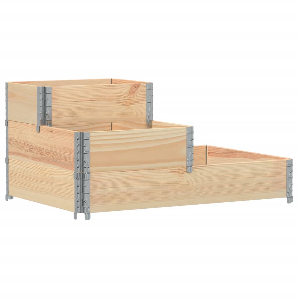 Vidaxl 3-Tier Raised Planter, 120X80 Cm, Solid Pine Wood
