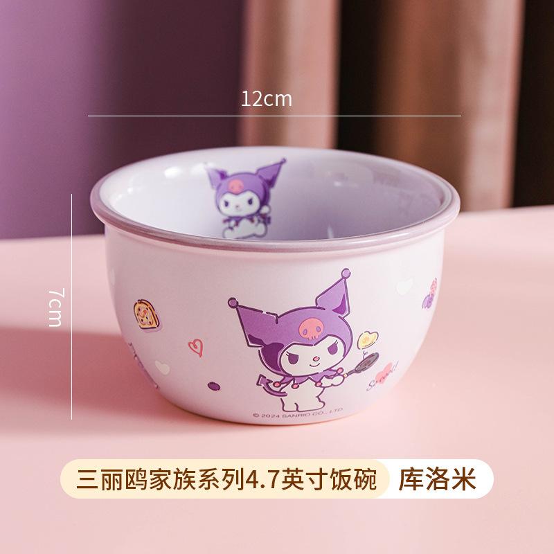 Керамическая миска для риса Sanrio Бытовая суповая миска Миска для риса Hello Kitty Хеллокитти Милая посуда Японская миска