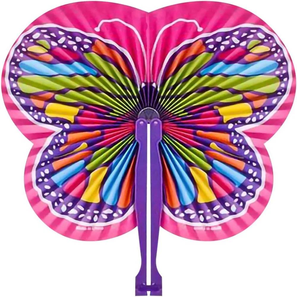 12Pcs Hand Fan Butterfly Folding Fan Birthday Party Favors Decoration Birthday Girl Pinata Toy June Party Baby Shower