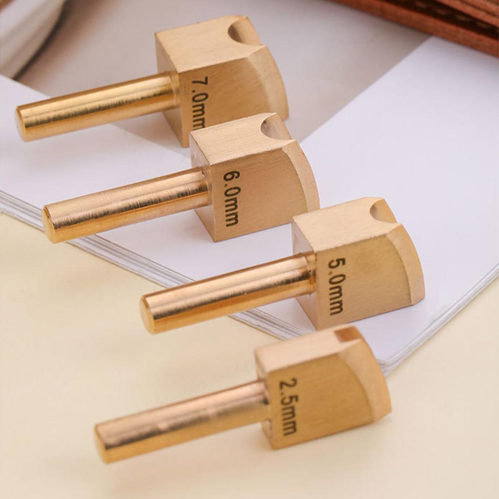 Metall Lederkantenfalzwerkzeug 1mm bis 7mm Option Lederhandwerk Falzwerkzeug zum Pressen von Lederstichlinien