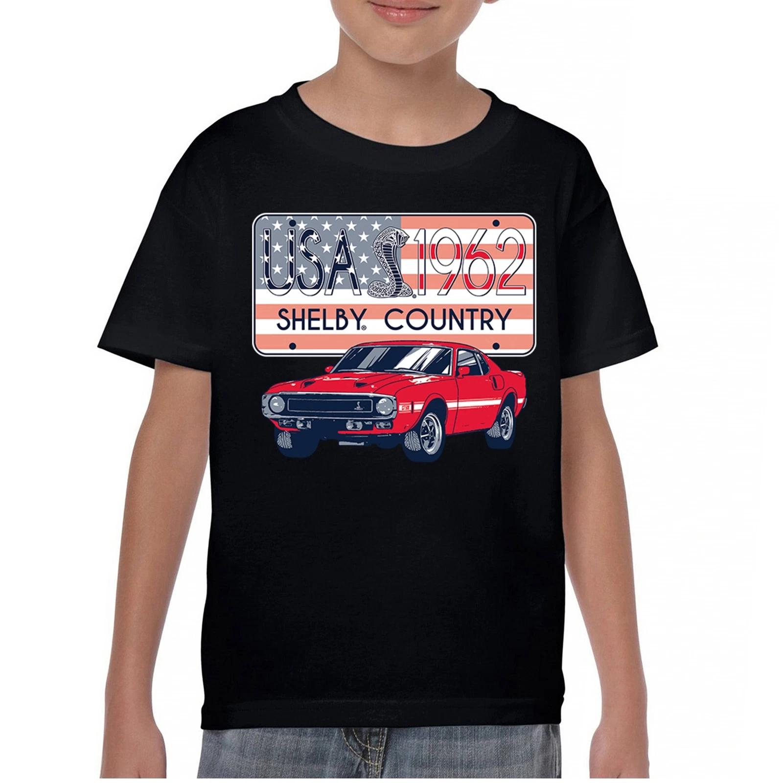 Детская футболка Shelby Country Youth для мальчиков 1962 American Racing Mustang Powered by Ford 100