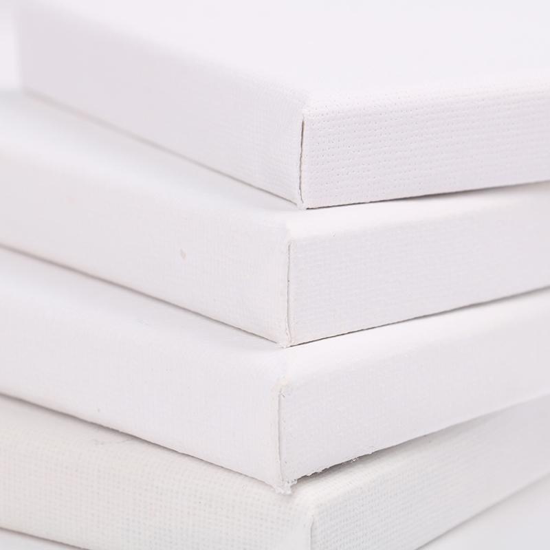 Toile d'artiste carrée blanche vierge pour toile, peinture à l'huile, cadre en bois