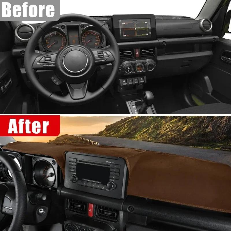 Car For Suzuki Jimny JB64 JB74      Dashboard Cover Avoid Light Pad Sun Shade Anti-UV Carpets Non-Slip Mats