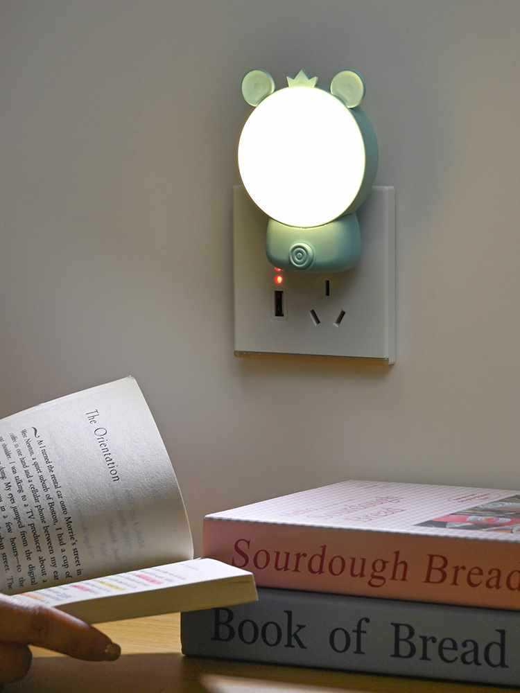 Indoor LED Night Light: Plug-In Bedside Lamp for Nighttime Use, Eye Protection, Energy-Saving, Ideal for Bedrooms and Night Feeds.