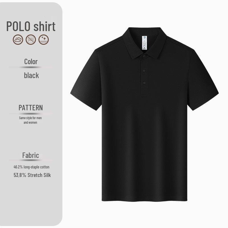 Custom Plus Size Cotton Polo Shirt with Logo Printing - Short Sleeve Lapel Design for Workwear
