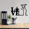 1PC Love Metal Wall Art Vintage Cast Iron Decor for Living Room Office Cafe Home Gift