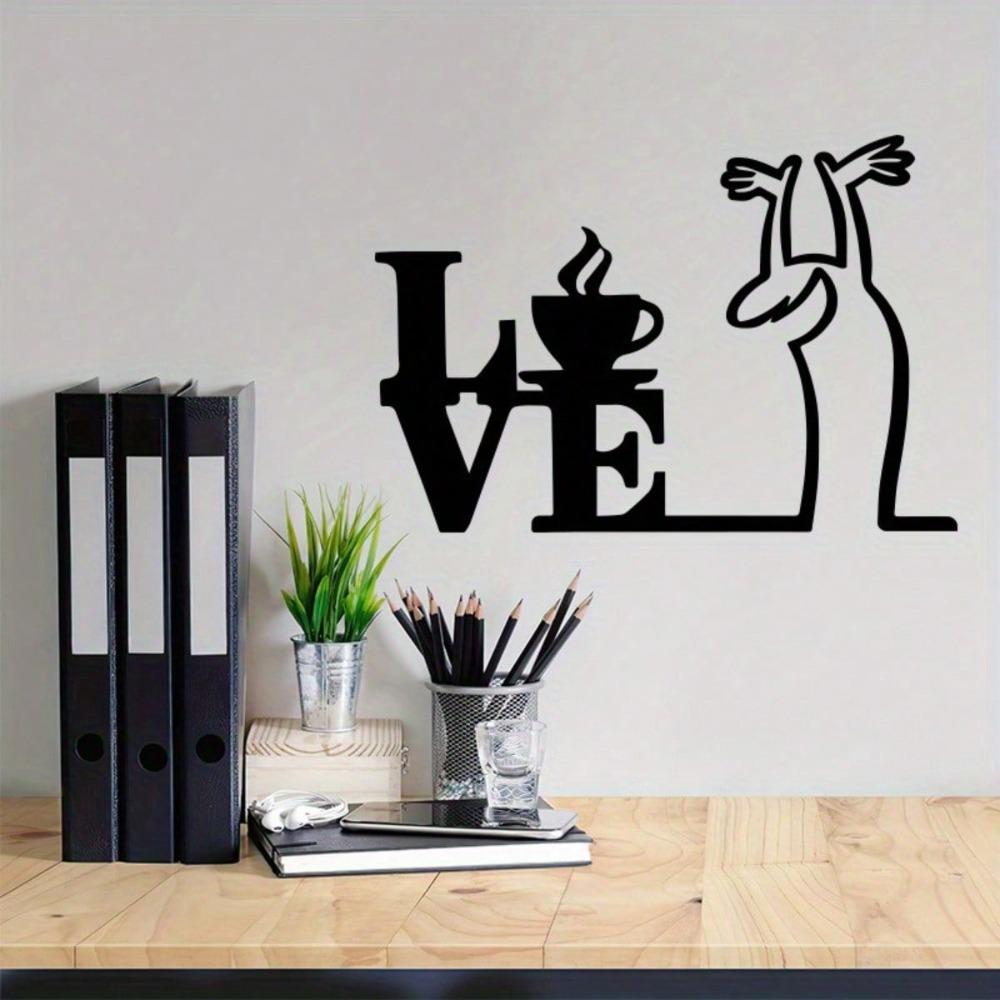 1PC Love Metal Wall Art Vintage Cast Iron Decor for Living Room Office Cafe Home Gift