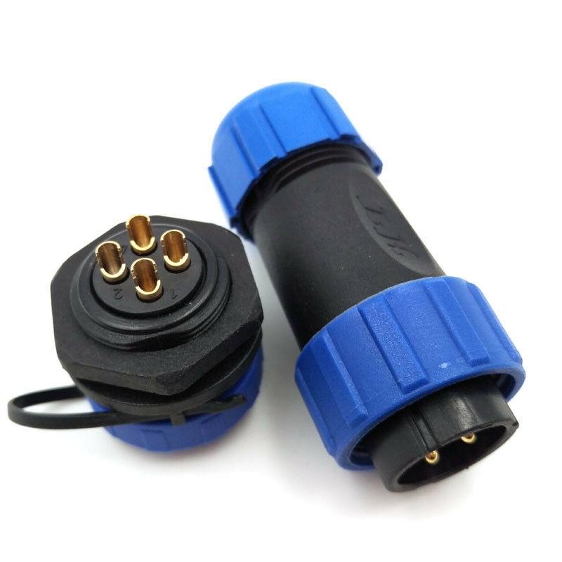 SP21 4Pin Waterproof Aviation-Cable Connector,Power Connector-Plug Socket IP67