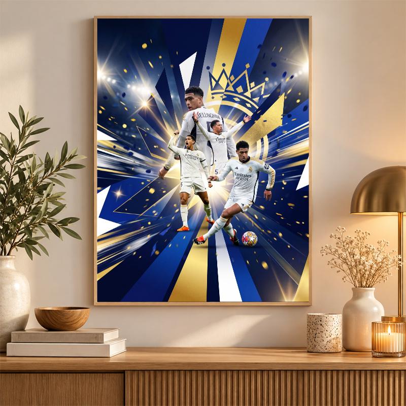 Jude Bellingham Diamond Painting Kit 5D Full Drill DIY Diamond Mosaic Wall Art Home Decor