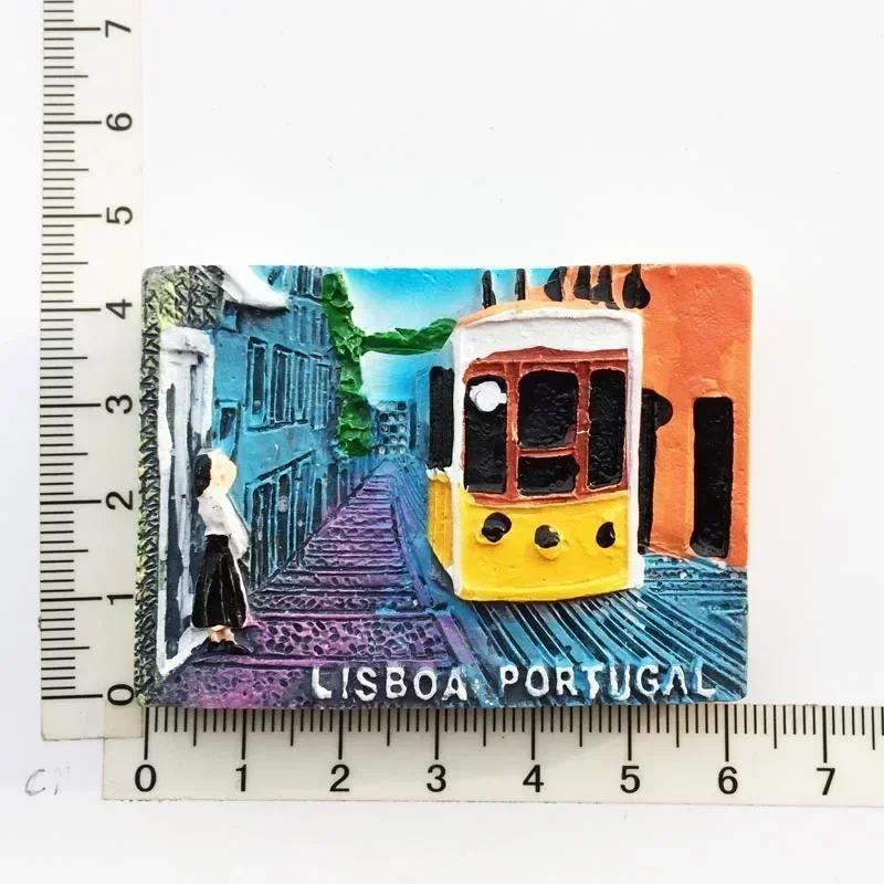 Portugal Fridge Magnets Tourist Souvenir Portuguese Cock Lisboa Tram Guitar Magnetic Refrigerator Sticker Collection Travel Gift