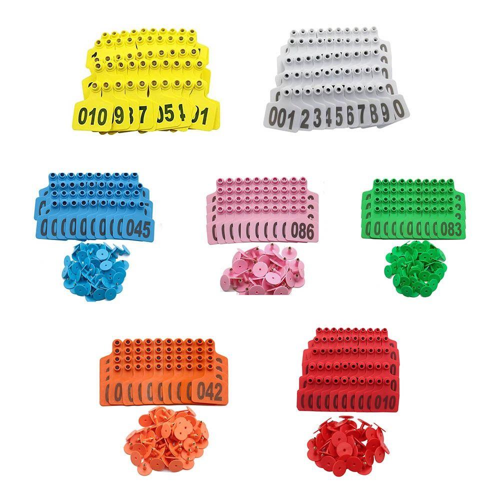 100Pcs Farm Equipment Cow Ear Tag Card 001-100 Numbers Pig Sheep Ear Sign Cattle Ear Marker  Cow