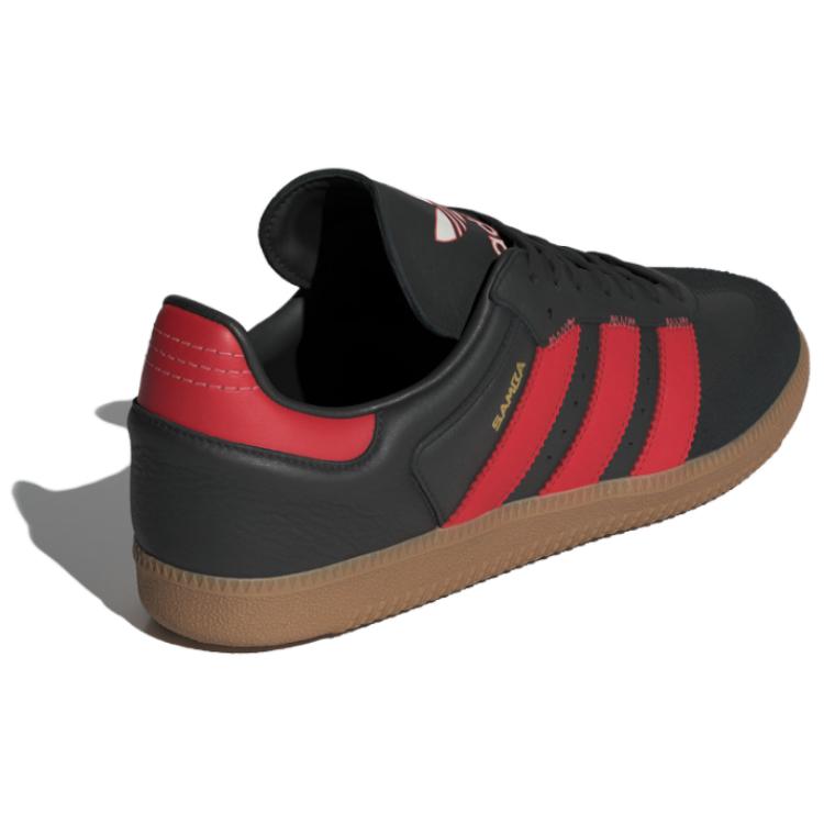 Adidas Originals Samba Og Comfortable Versatile Low-Top Sneakers Unisex Sneakers Black Red IF1812