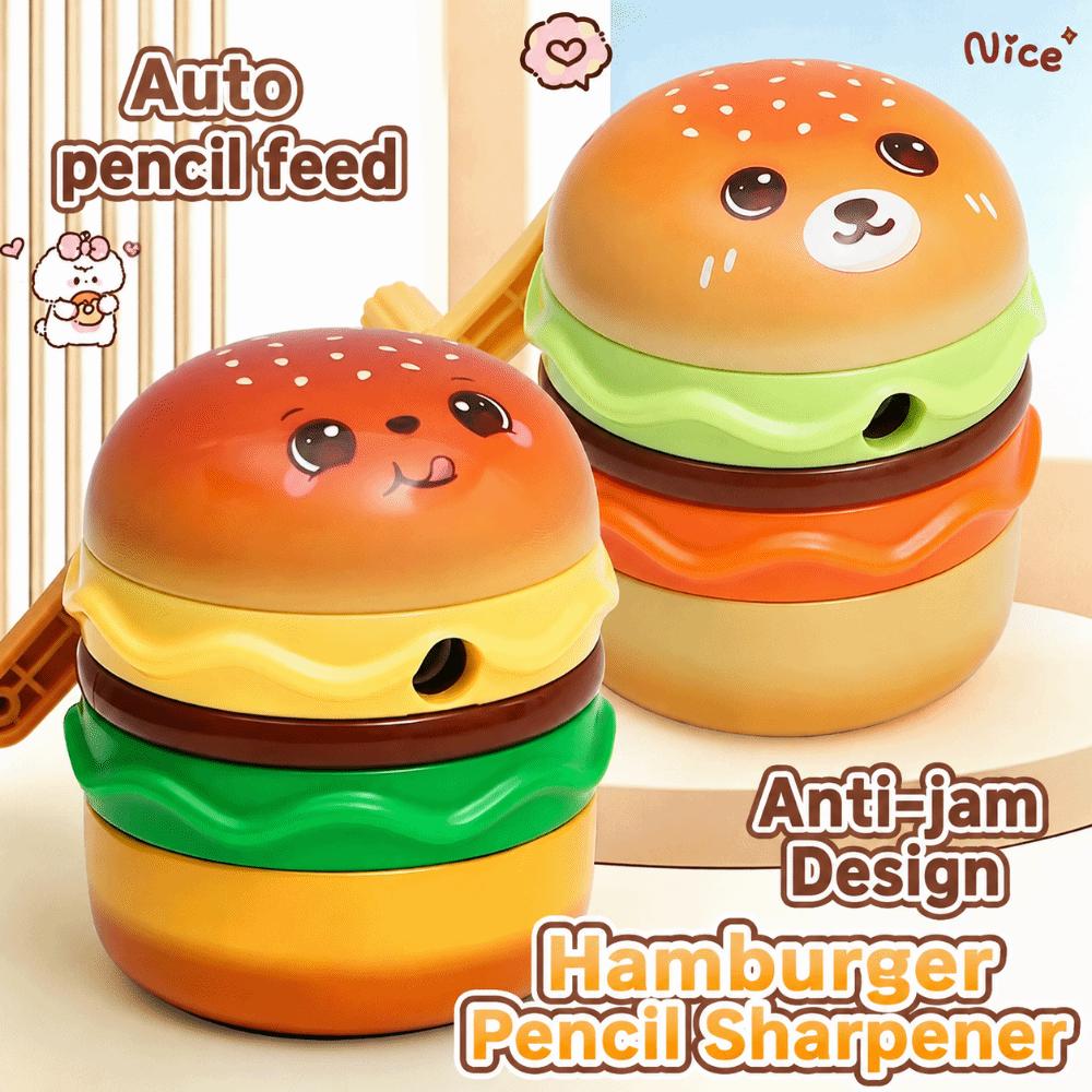 Adjustable Thickness Pencil Sharpener Hamburger Shape Pencil Sharpening Tool  Gift