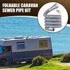 3/4/ 5m Caravan Sewer Pipe Kit Foldable RV Trailer Sewer Hose length Adjustable durable Clamp Leakproof RV Hose Accessories