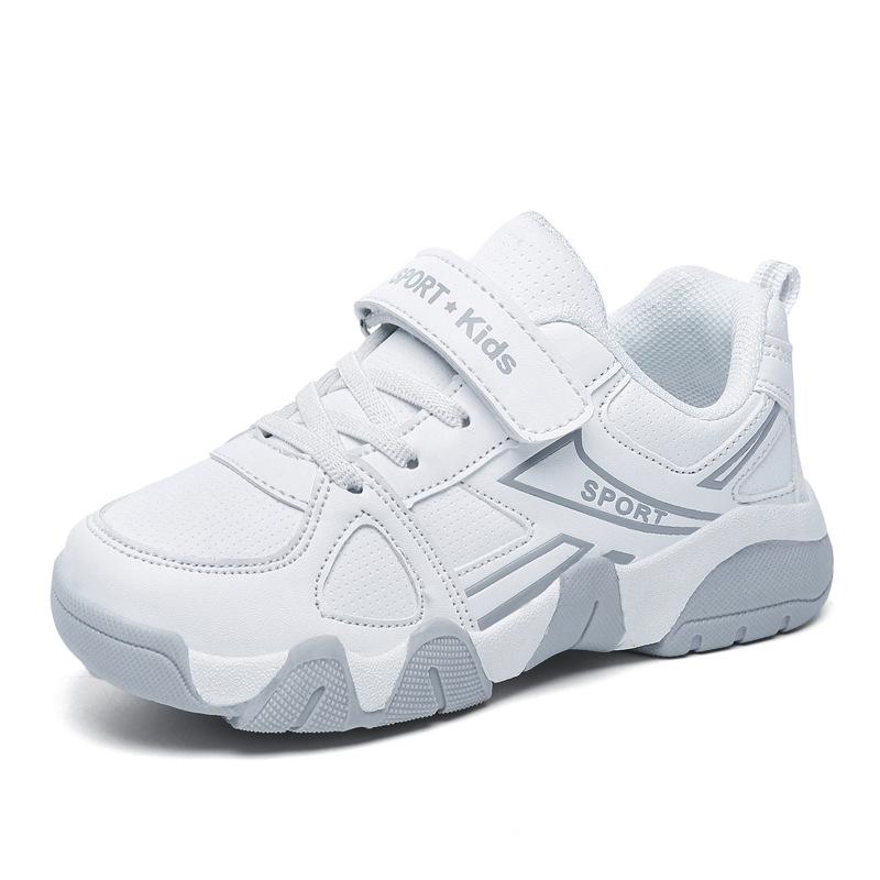 Children's shoes summer boys hollow new sports shoes breathable single net shoes middle school children primary school students white shoes