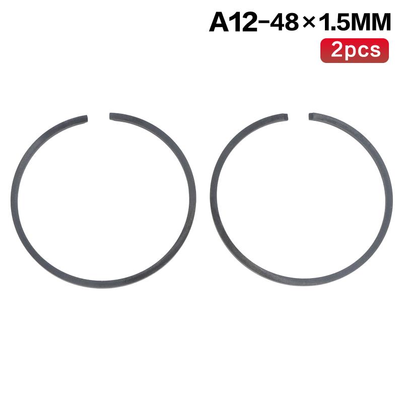 2Pcs Durable Carbon Steel Piston Rings High Wear Resistance For Chainsaws Trimmers Pruning Machines Repair Garden Tools