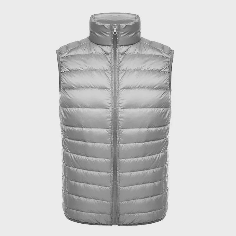 

Мужской легкий тонкий хлопковый жилет с воротником-стойкой 2023 года на осень/зиму 5XL серый