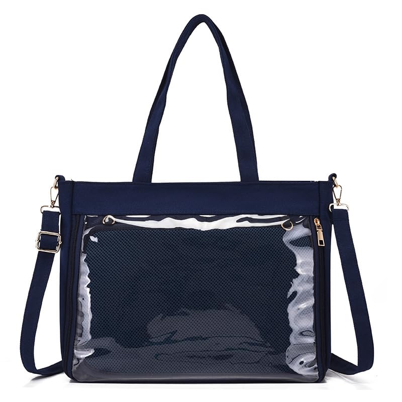 

Сумка-шоппер Harujio Ita Bag, Формат А4, На плечо, 2-в-1, Большая, Прозрачная, Милая, Стильная, для Ошикацу Плюшевых Игрушек, Доступна в Черном, Белом, Темно-синем, Светлом