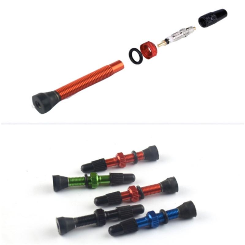 Tubeless Cycling Air Nozzles for Tire Service Tasks, Tubeless Tire Nozzle Cap Pair with Sealing Base and Compacts Tool Included