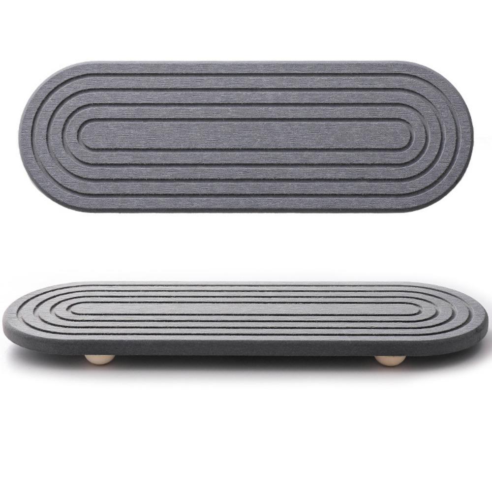 Non Slip Quick Drying Tray Diatomaceous Moisture Wicking Tray Draining Board  Dish Drying