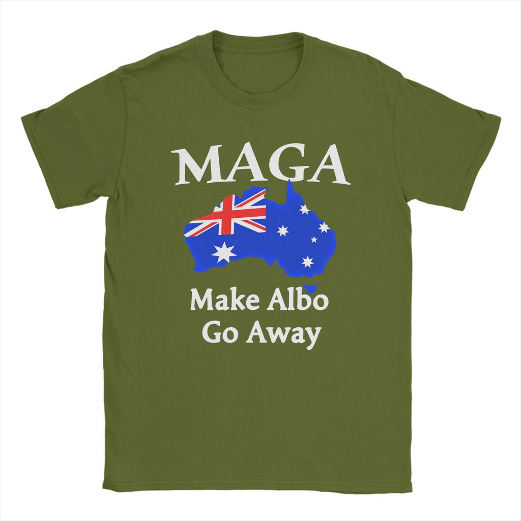 For Australia sake Make Albo Go Away Men T Shirt Novelty Tee Shirt Short Sleeve Crewneck T-Shirts Plus Size Clothing