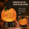 Kreative Glitzer-Kürbis-Tischlampe Harz Halloween-Dekorationen Innenbereich Hausdekoration