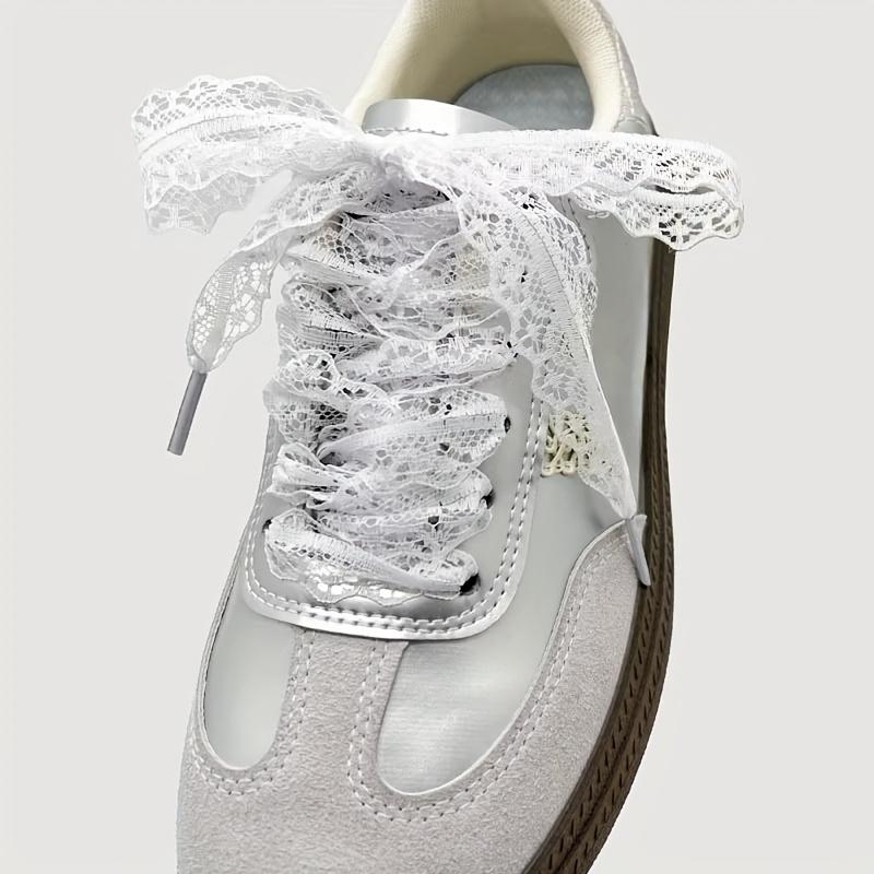 1 Pair Shoelaces Lace-trimmed LACES, fashionable, sexy and easy to tie