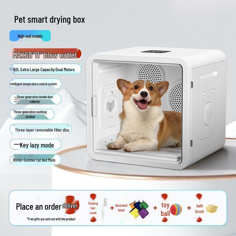 Automatic Pet Dryer: Silent Cat & Dog Bathing and Hair Drying Box