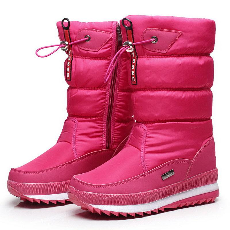 Winter Plush Women's Snow Boots Non-slip and Warm Mid-tube Thickened Casual Cotton Boots Non-slip Large Size Women's Cotton Shoes
