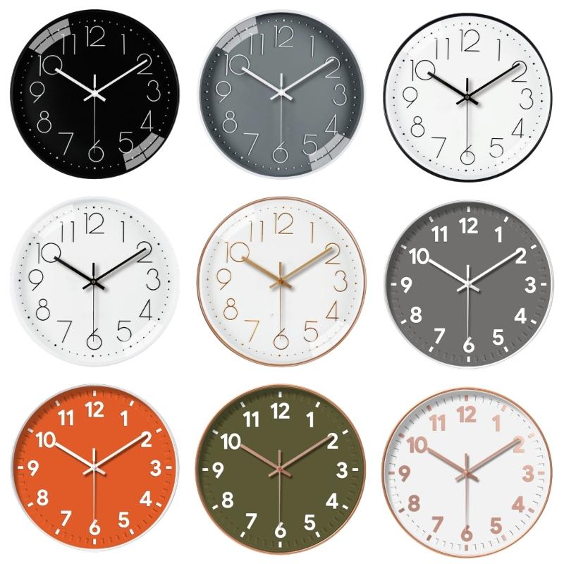 Quiet Wall Clock 11.81Inch Battery Operated Modern Analogs Decorative Clock for Kitchen Office Bathroom Bedroom Decors