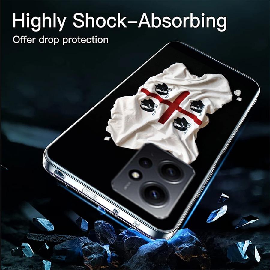 Flag of Sardinia Phone Case For Redmi Note 14 15 Pro 5G 13 12 Pro Plus 11 11T 11E 11S 10 Pro 10S 9 9S Cover Cell Clear TPU Capa