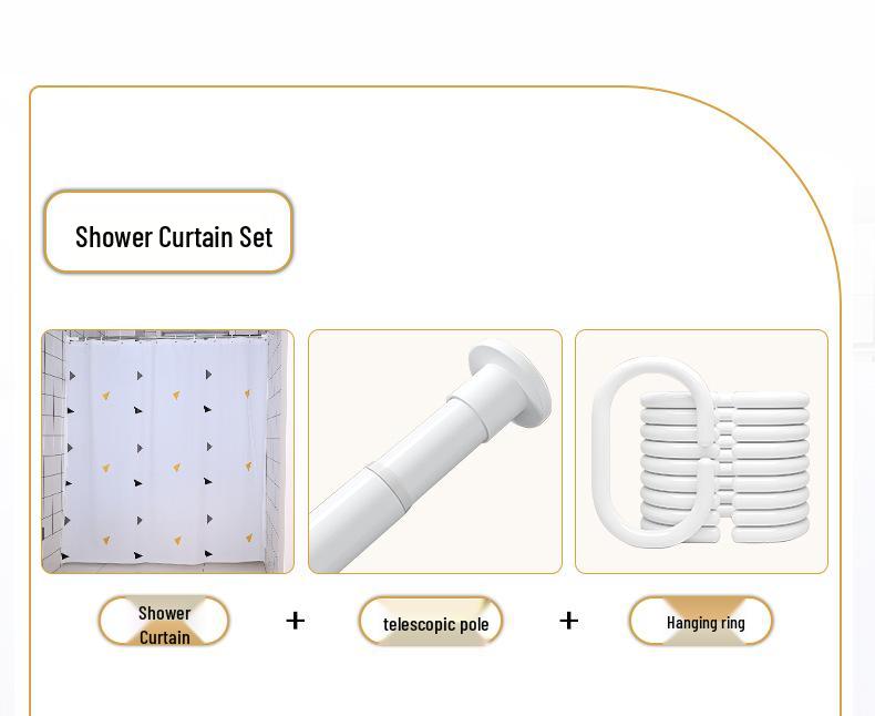 Luxury Eco-Friendly Waterproof & Mildew-Resistant Shower Curtain