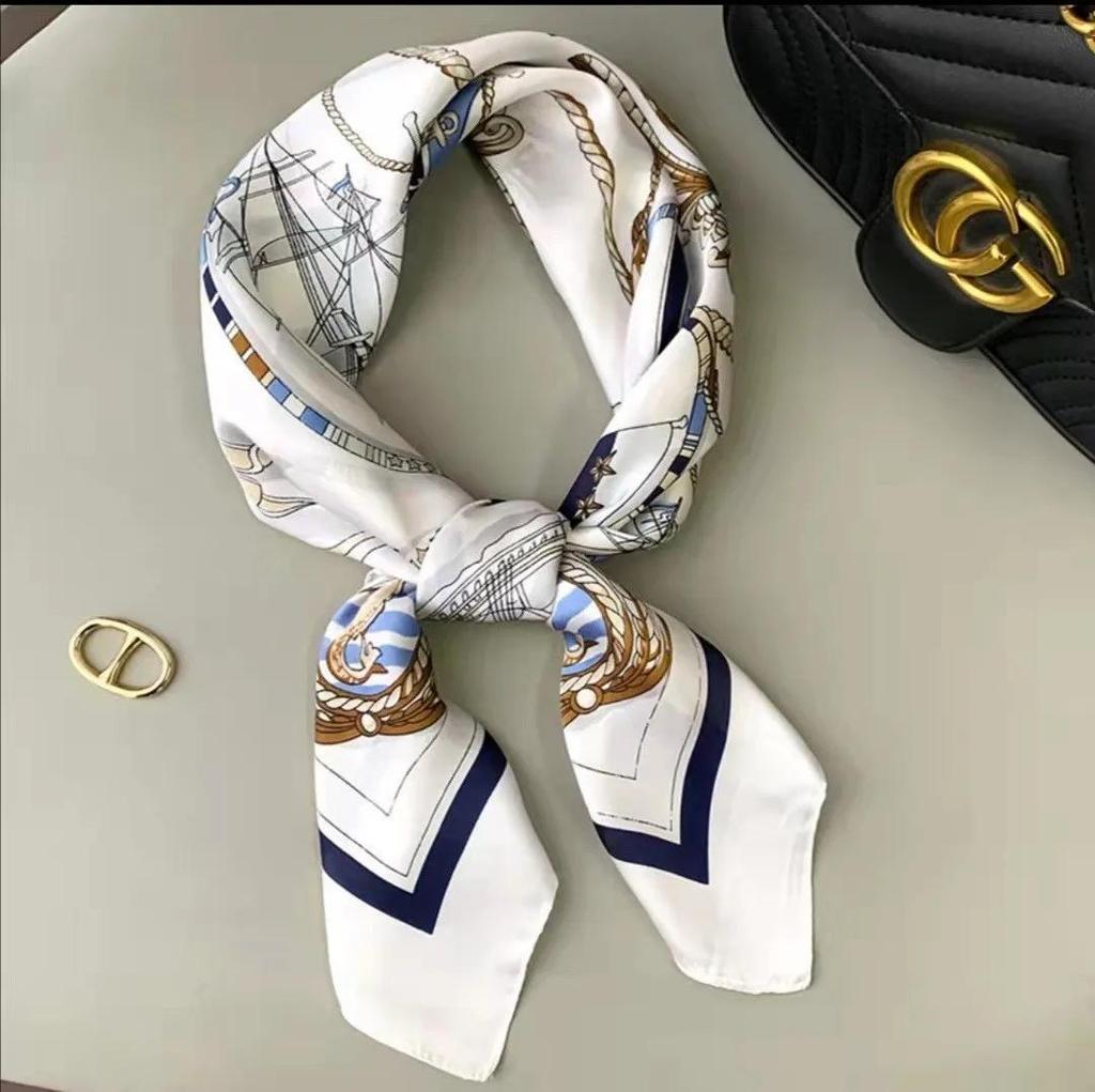 New Silk Scarf 70cm Small Square Scarf Spring Headband Neck Protection Professional Scarf Versatile Fashion Western Style Hijabs