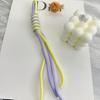 Factory Wholesale Polyester Braided Rope Keychain Fashion Color Car Keys Bag Charm Lanyard for Key Accessories