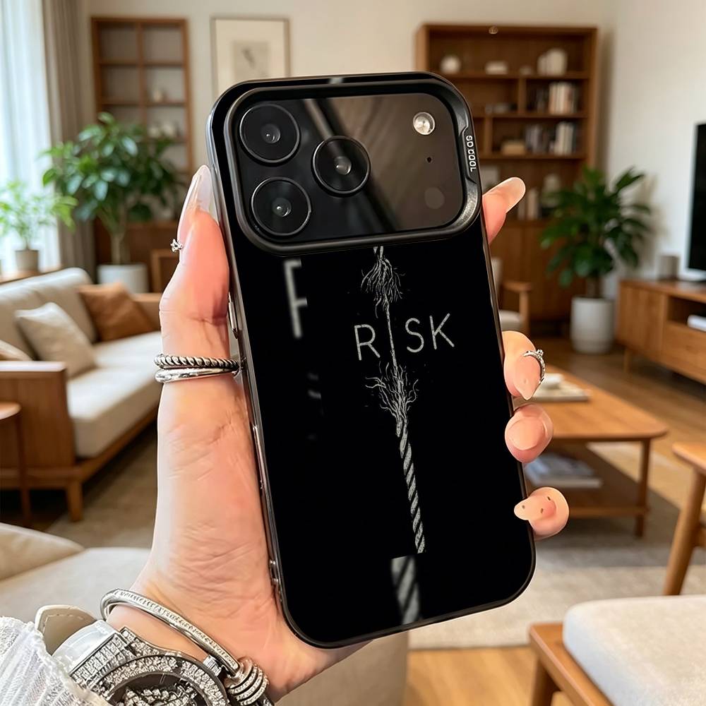 Günlük Alım Satımcı RİSK ZENGİNİ iPhone 17,16,15,14,13,12,11 Plus,Pro Max,XS İçin Telefon Kılıfı, Renkli Gümüş Siyah Kapak
