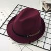 Chain Decor Fedora Hat for Men Women Korean Style British Retro Bowler Hat for Daily Casual Wear Stage Performance