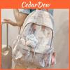 Sac à dos de voyage en nylon pour adolescents avec imprimé papillon et nœud