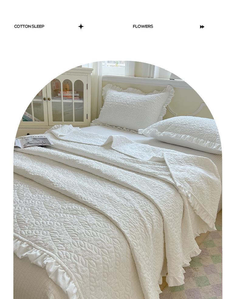 Ruffled Gauze Quilted Summer Cool Quilt Cover - Double Person Thin Air Conditioning Quilt
