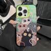 Big Eye Meow is compatible with iPhone 14 Pro, Cartoon 16 Pro Max phone case, iPhone 15 Cute 13 Pro niche 12