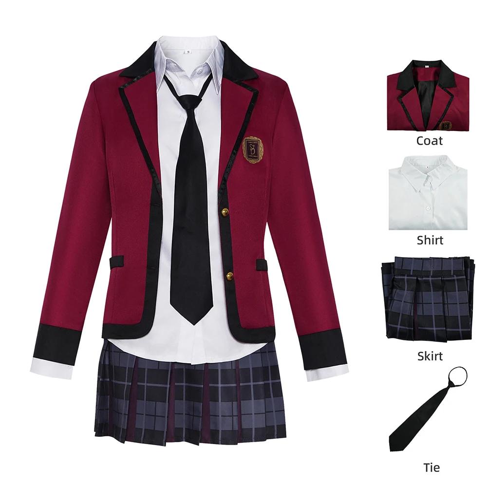 Anime Kakegurui Ryota Suzui Jabami Yumeko Saotome Uniform Suit Man Woman Cosplay Costume Jacket Pants Skirt Halloween Clothes