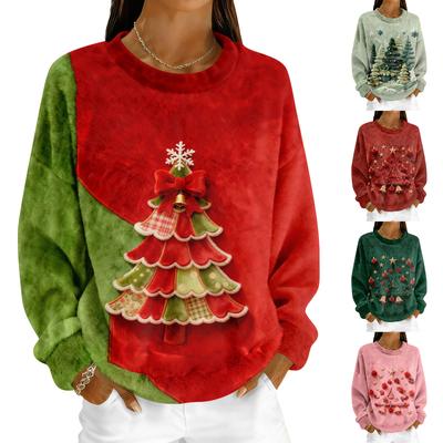 Sudadera con capucha de forro polar para mujer, manga larga, cuello redondo, casual, cómoda, holgada, ligera, sudadera para mujer