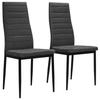 VidaXL 2x Dining Chair Fabric Dark Grey Kitchen Dining Chair 246179