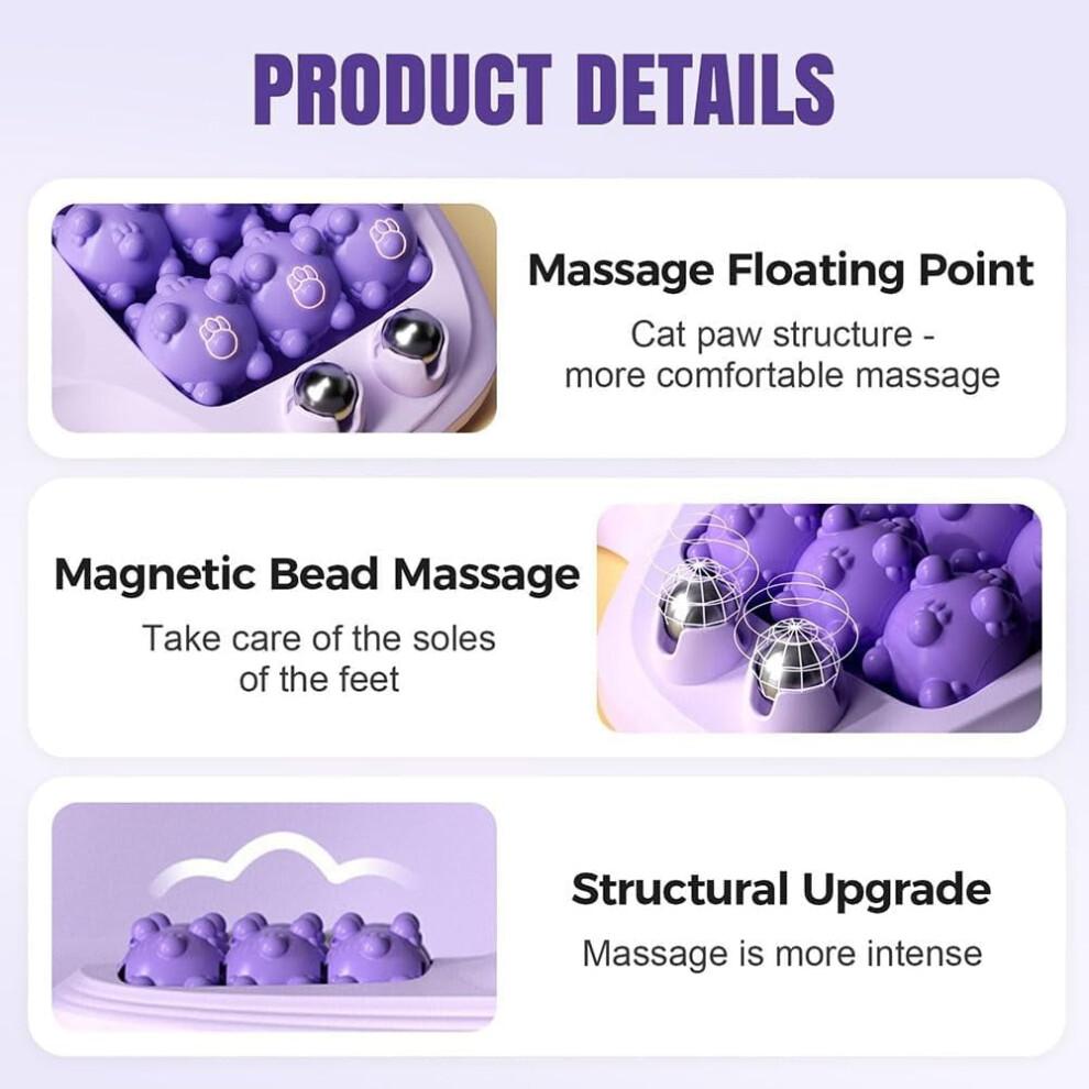 Portable Double Foot Massage Roller with Acupressure Nodes for Plantar Fasciitis & Fatigue Relief – Compact Gift for Home/Office