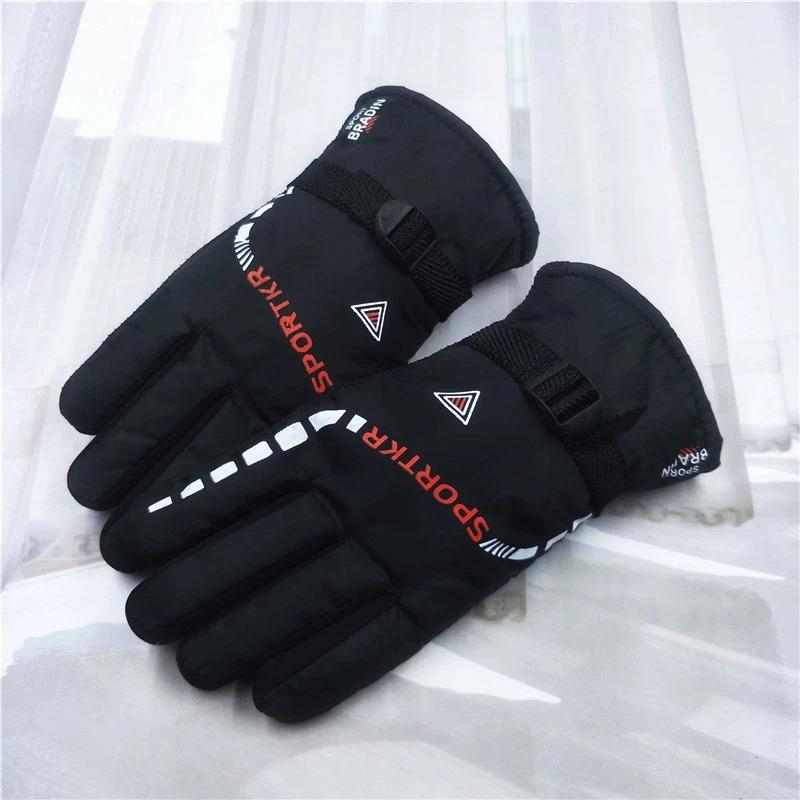 Gloves Women Keep Warm and Cold-proof Thickened Students Plush Five-finger Skiing Men