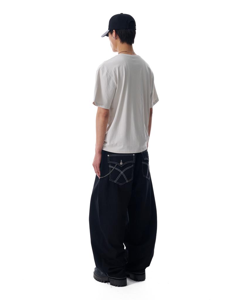 AAKAM Cinch Back Cotton Pants (Black)